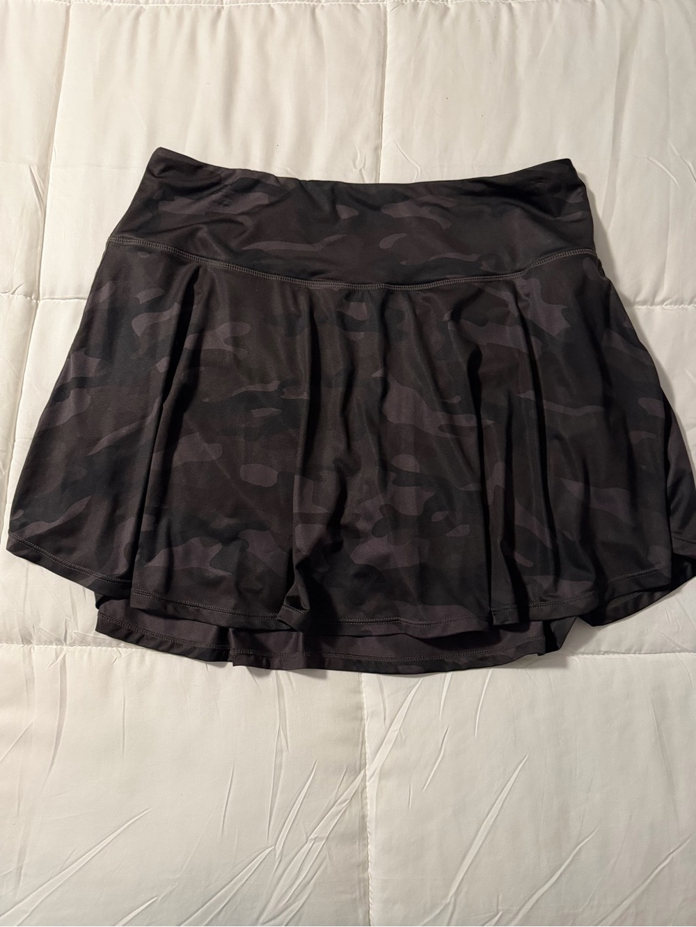 Amazon Women's Black & Charcoal Camo Skater Skirt